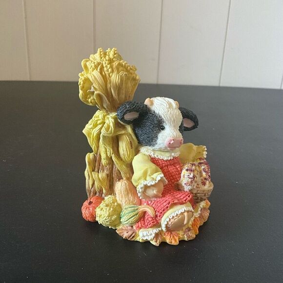 1995 Marys Moo Moos Cow Collectible Figurine The Cows In The Corn 142840 - Picture 1 of 8